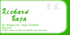 richard baja business card