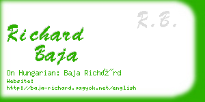 richard baja business card